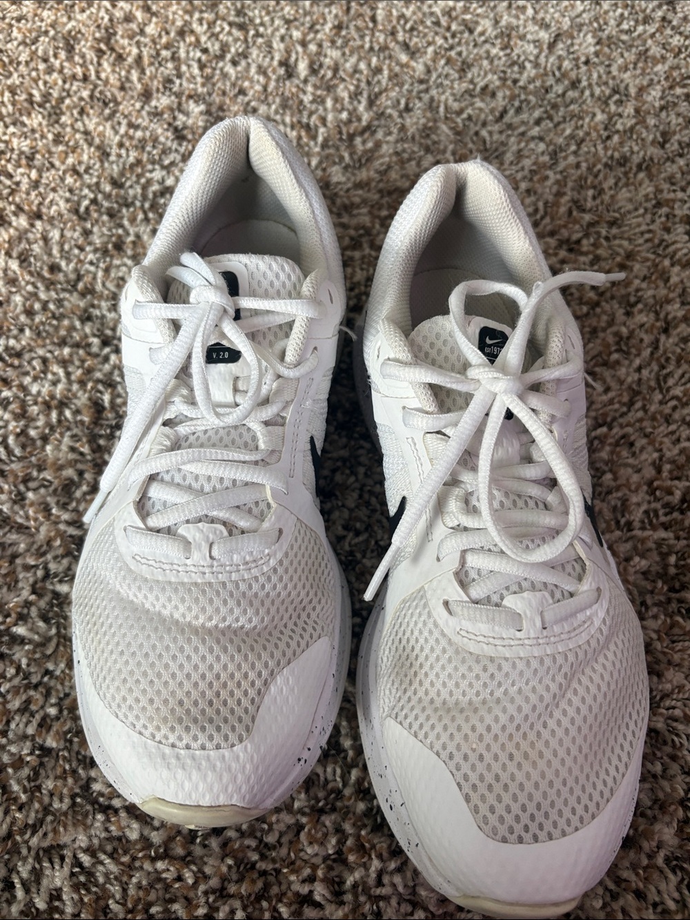 Nike Women’s White Athletic Mesh Lace-Up Sneakers